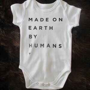 NWOT Tesla Brand White Baby Onesie ~ One-Piece ~ sz. 18-24 months ~ Sold Out!!!